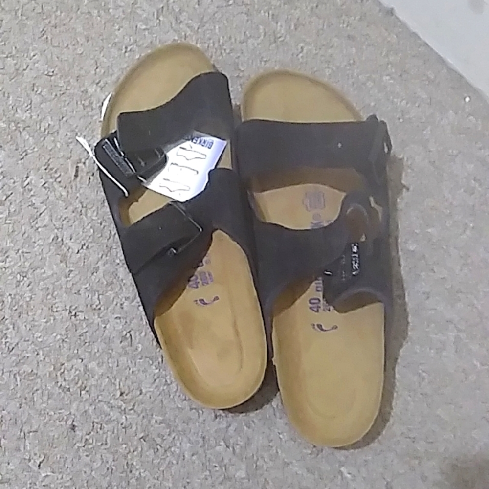 Birkenstock Black Suede Leather Sandal